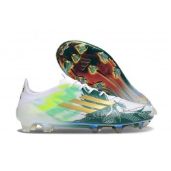 Scarpa Calcio Adidas F50 Elite Fg Uomo Bianco Verde Oro