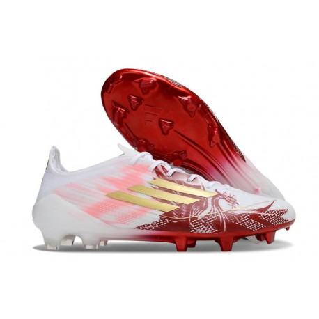 Scarpa Calcio Adidas F50 Elite Fg Uomo Bianco Rosso Oro
