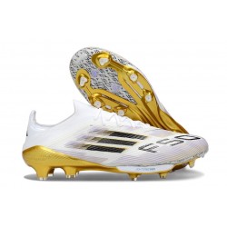 Scarpa da Calcio adidas F50+ FG Bianco Nero Oro Met