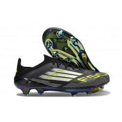Scarpa adidas F50+ FG Nero Core Ferro Metallizzato Limone Lucido