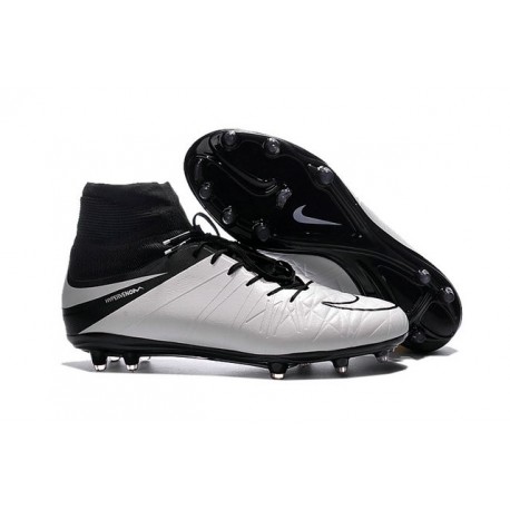 Nike 2016 Scarpe da Calcio Hypervenom Phantom II FG Pelle Bianco Nero