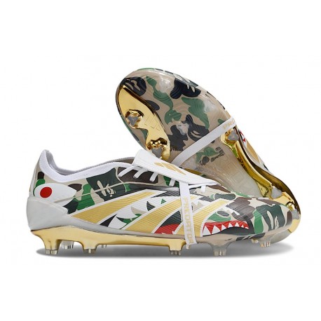 adidas Predator Elite Tongue FG Bianco Nero Verde Oro