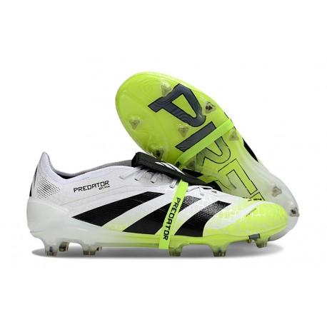 adidas Predator Elite Tongue FG Ftwr Bianco Nero Core Limone Lucido