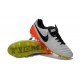 Nike 2016 Scarpette Calcetto Tiempo Legend 6 FG Pelle di Canguro ACC Bianco Nero Arancio