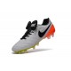 Nike 2016 Scarpette Calcetto Tiempo Legend 6 FG Pelle di Canguro ACC Bianco Nero Arancio