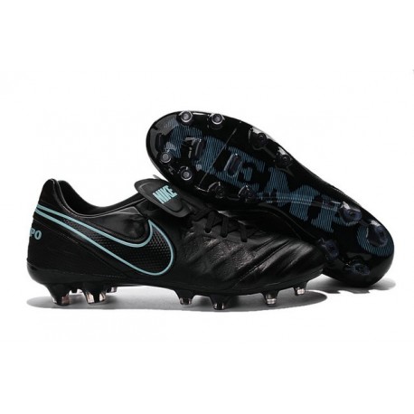 Nike 2016 Scarpette Calcetto Tiempo Legend 6 FG Pelle di Canguro ACC Nero