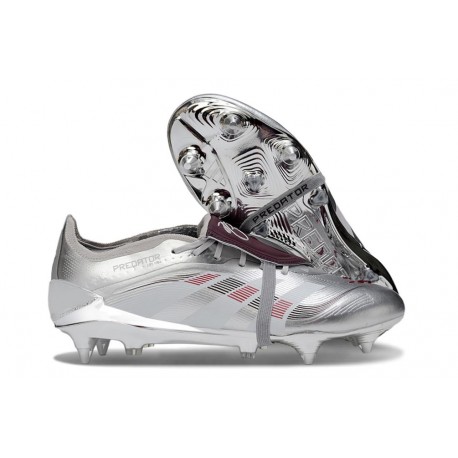 Adidas Predator Elite Foldover Tongue SG-Pro Argento Rosso