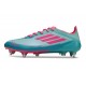 Scarpe da Calcio adidas F50 Elite SG X Messi Flash Acqua Rosa Lucido Ciano Lucido