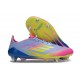 Scarpe Calcio adidas F50 Elite SG Blu Fusion Limone Lucido Rosa Lucido