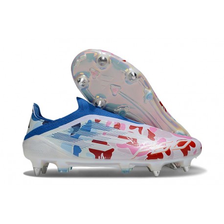 adidas F50 Elite Laceless SG Blanco Azul Rojo