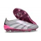 adidas Predator 25 Elite Senza Lacci FG Grigio Bianco Rosa