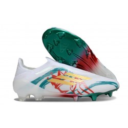 adidas F50 Elite Senza Lacci FG Bianco Verde Oro