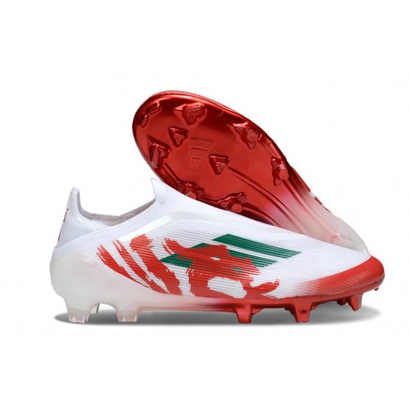 adidas F50 Elite Senza Lacci FG Bianco Rosso Verde