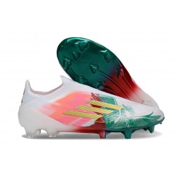 adidas F50 Elite Senza Lacci FG Bianco Rosa Verde Or