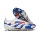 adidas Predator 25 Elite Senza Lacci FG Bianco Blu Rosso
