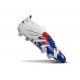 adidas Predator 25 Elite Senza Lacci FG Bianco Blu Rosso