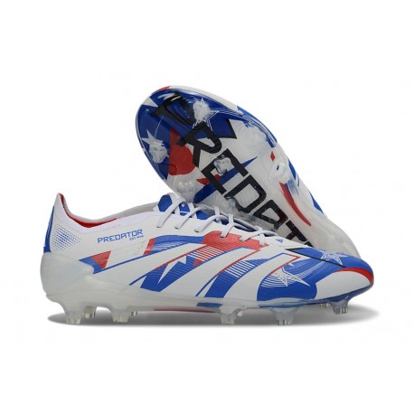 adidas Predator 2025 Elite FG Blu Bianco Rosso