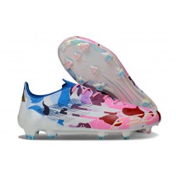 Scarpa Calcio Adidas F50 Elite Fg Uomo Bianco Rosa Blu