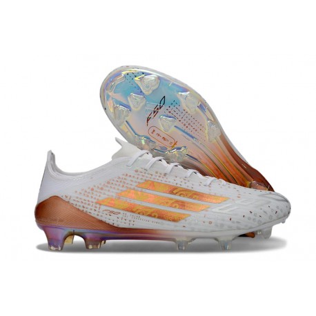 Scarpa Calcio Adidas F50 Elite Fg Uomo Bianco Oro