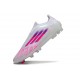 adidas F50 Elite Senza Lacci FG Bianco Rosa