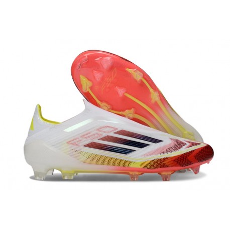 adidas F50 Elite Senza Lacci FG Bianco Nero Giallo