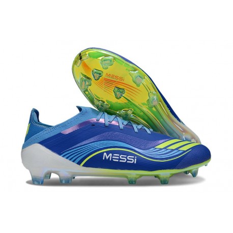 Scarpa Calcio Adidas F50 Elite Fg X Messi Team Blu Royal Giallo Solare Semi Blu Burst