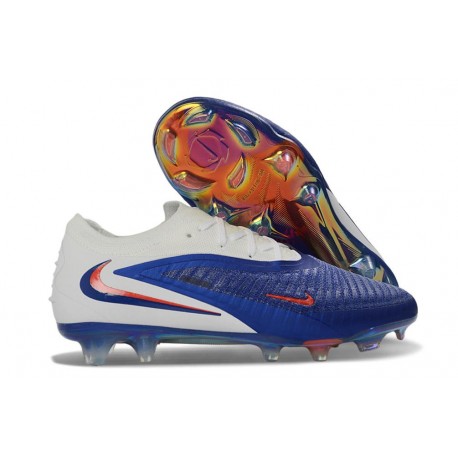 Scarpe da Calcio Nike Phantom 6 Elite Low FG Blu Racer Bianco