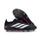 adidas Predator 26 Elite L FG Scarpa Nero Bianco Rosso