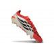 adidas Predator 26 Elite L FG Scarpa Rosso Lucido Nero Core Ftwr Bianco