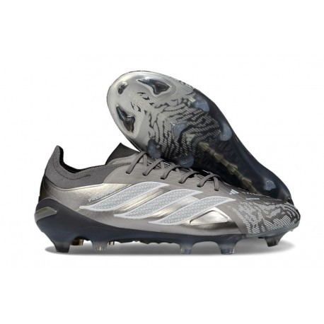 adidas Predator 26 Elite L FG Scarpa Grigio Argento