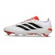 adidas Predator 26 Elite L FG Scarpa Bianco Nero Rosso