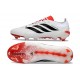adidas Predator 26 Elite L FG Scarpa Bianco Nero Rosso
