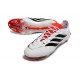 adidas Predator 26 Elite L FG Scarpa Bianco Nero Rosso