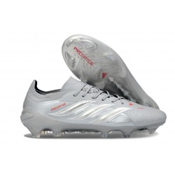 adidas Predator 26 Elite L FG Scarpa Grigio Argento