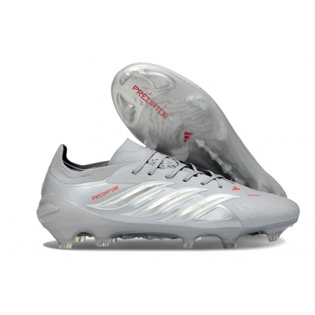 adidas Predator 26 Elite L FG Scarpa Grigio Argento