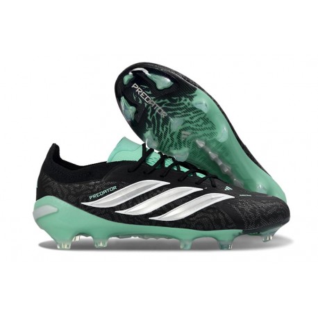 adidas Predator 26 Elite L FG Scarpa Nero Bianco Verde