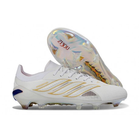 Scarpe da Calcio adidas Predator L Elite FG Bianco Oro