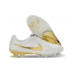 Scarpa da calcio Nike Tiempo Maestro Elite FG Bianco Oro