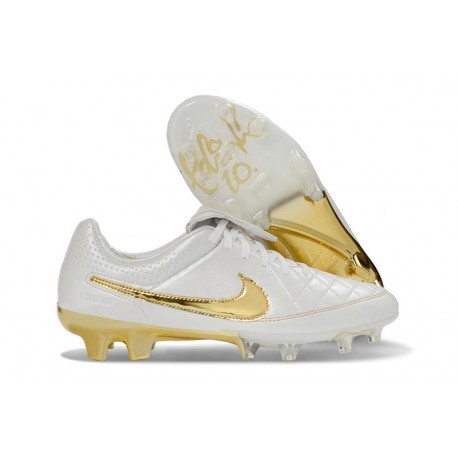 Scarpa da calcio Nike Tiempo Maestro Elite FG Bianco Oro