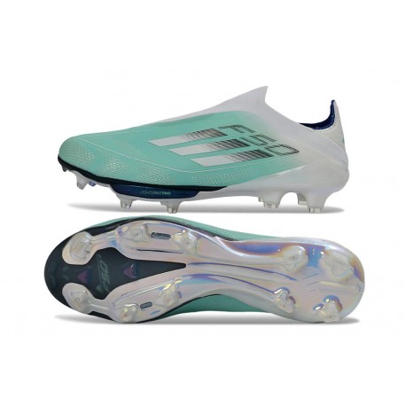 adidas Scarpe da Calcio F50 + Senza Lacci Elite FG Verde Bianco Argento