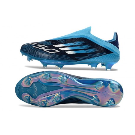 adidas Scarpe da Calcio F50 + Senza Lacci Elite FG Nero Blu