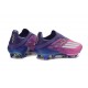 adidas Scarpe da Calcio F50 + Senza Lacci Elite FG Viola Rosa Bianco