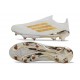 adidas Scarpe da Calcio F50 + Senza Lacci Elite FG Bianco Oro