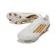 adidas Scarpe da Calcio F50 + Senza Lacci Elite FG Bianco Oro