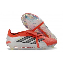 adidas Predator 26 Elite FT FG Rosso Lucido Nero Core Ftwr Bianco