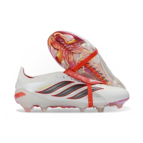 Scarpe da Calcio adidas Predator 26 Elite FT FG Bianco Rosso Nero