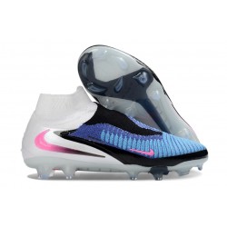 Scarpe Nike Phantom 6 Elite High Cut FG Blu Racer Rosa Blast Bianco