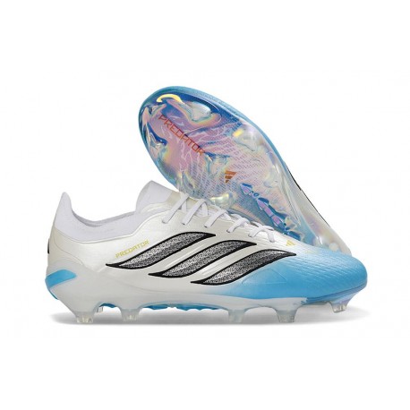 Scarpe da Calcio adidas Predator L Elite FG Bianco Blu Nero