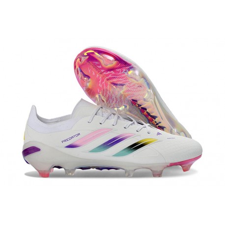 Scarpe da Calcio adidas Predator L Elite FG Bianco Rosa