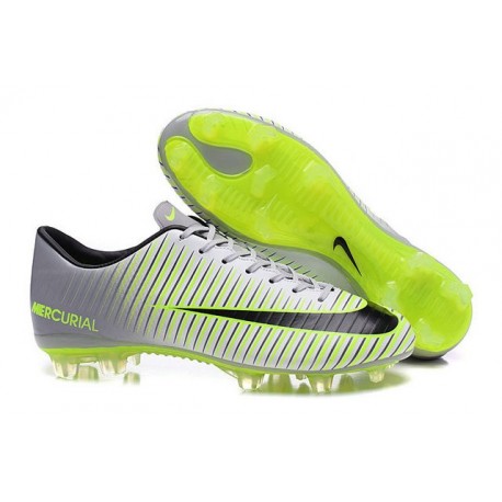 Scarpe Calcio Nuove Nike Mercurial Vapor XI FG ACC Metallico Verde Nero